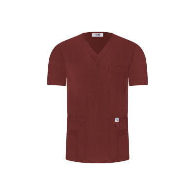 Breathing Scrub Top - Burgundy / Vinotinto
